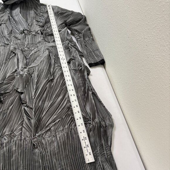 Ray Harris London Crinkle Twist Dress Size OS One Size Artsy Mock Neck - Picture 10 of 11